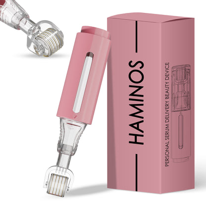 Derma roller con serbatoio per siero, rosa 0,25 mm