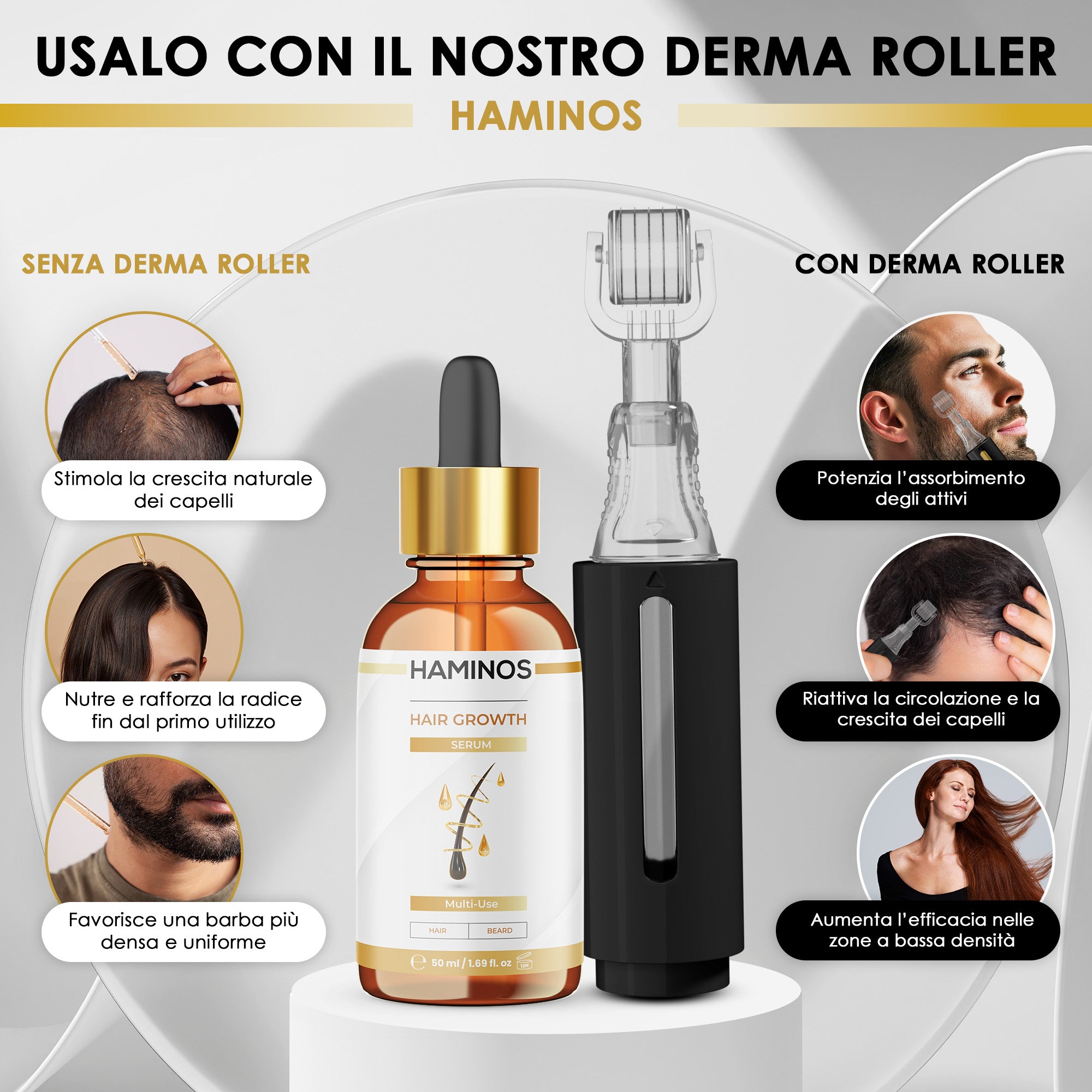 Siero per la crescita dei capelli 50 ml | HAMINOS®