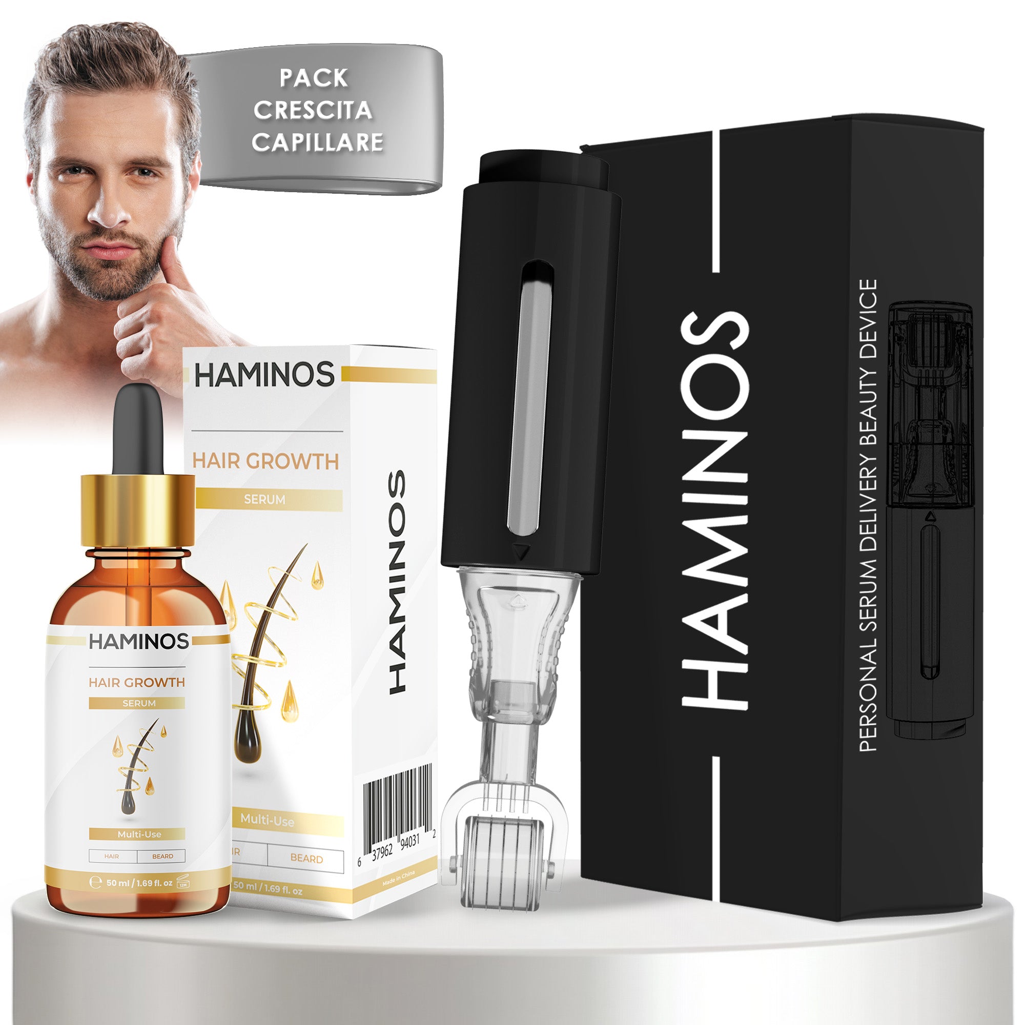 Trattamento per la Crescita dei Capelli e della Barba | HAMINOS®