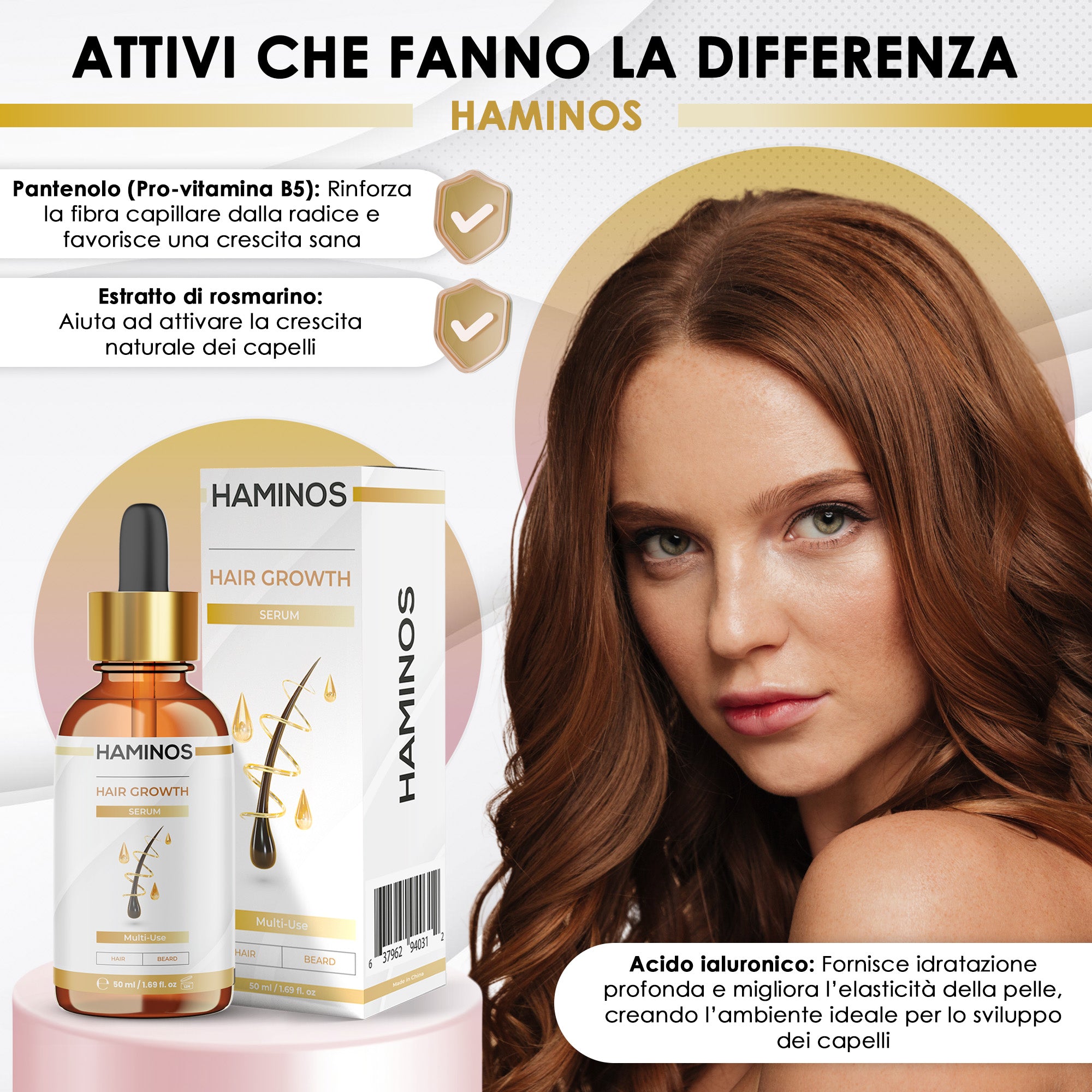 Trattamento per la Crescita dei Capelli Femminile | HAMINOS®